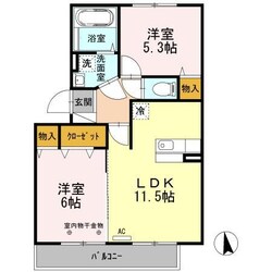 郡山駅 バス27分  御前下車：停歩6分 2階の物件間取画像